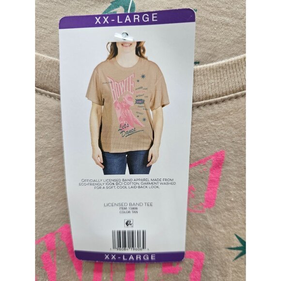 David Bowie Graphic Band Tee XXL NWT - Picture 4 of 6
